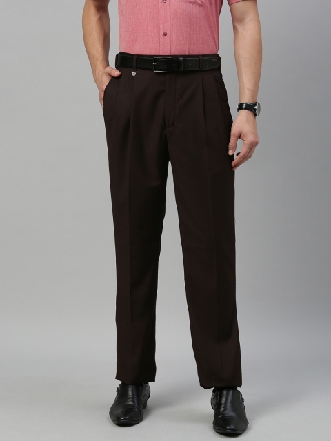 

Park Avenue Men Brown Regular Fit Solid Formal Trousers