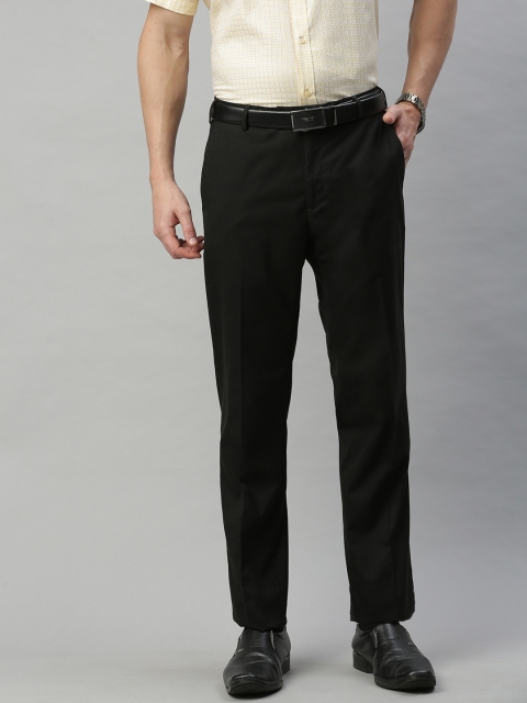 

Raymond Men Black Regular Fit Solid Formal Trousers