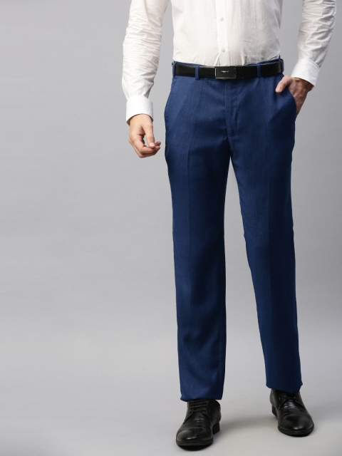 

Park Avenue Men Blue Slim Fit Solid Formal Trousers