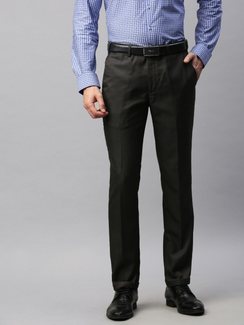 

Park Avenue Men Brown Super Slim Fit Solid Formal Trousers