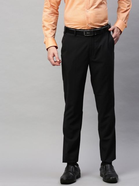 

Park Avenue Men Black Neo Regular Fit Solid Formal Trousers