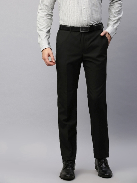 

Park Avenue Men Black Super Slim Fit Solid Formal Trousers