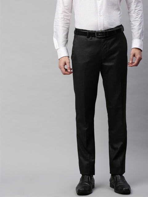

Raymond Men Black Slim Fit Solid Formal Trousers
