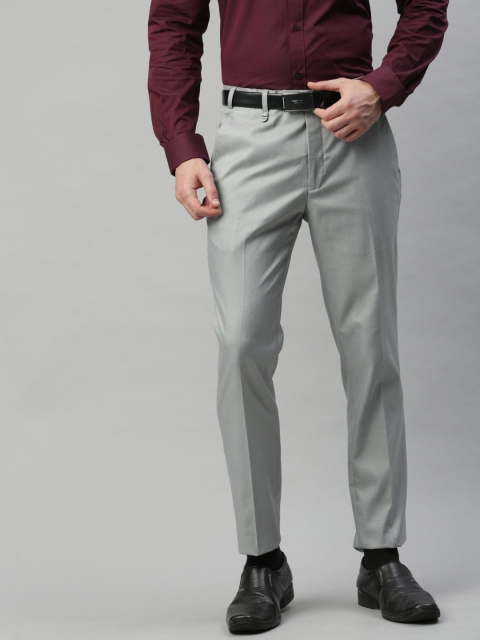 

Park Avenue Men Grey Neo Regular Fit Solid Formal Trousers