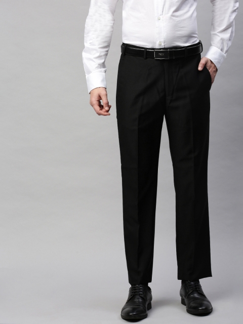 

Park Avenue Men Black Regular Fit Solid Formal Trousers