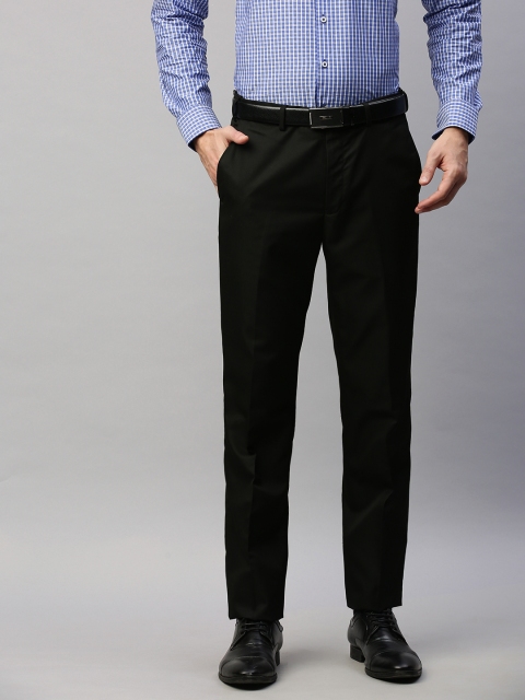 

Raymond Men Black Regular Fit Solid Formal Trousers