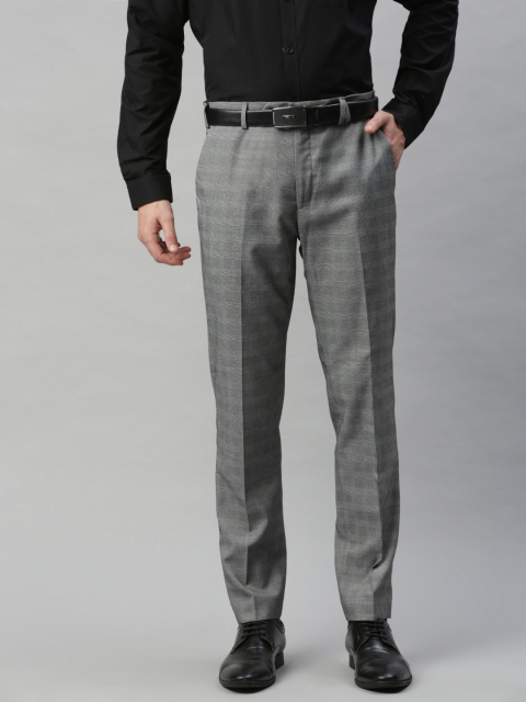 

Park Avenue Men Grey Regular Fit Solid Formal Trousers