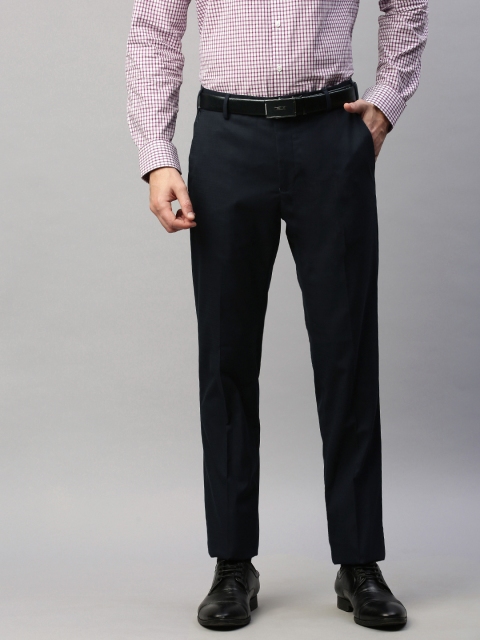 

Raymond Men Navy Blue Regular Fit Solid Formal Trousers