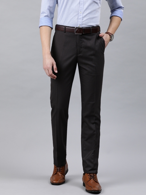 

Raymond Men Brown Slim Fit Solid Formal Trousers