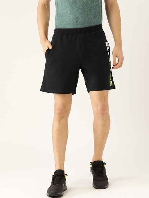 

UCLA Men Black Placement Print Regular Fit Sports Shorts