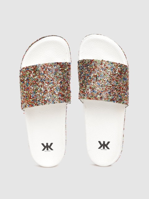 

Kook N Keech Women Multicoloured Embellished Sliders, Multi