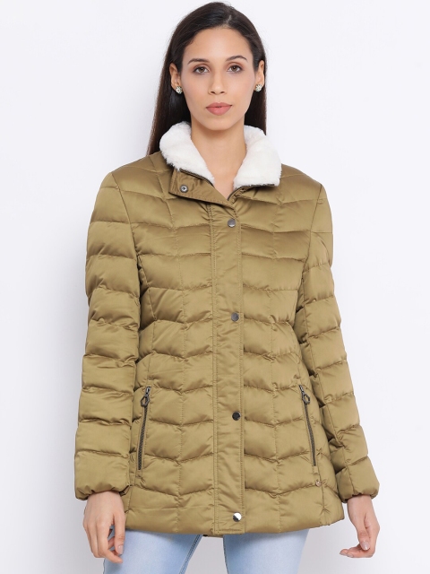 

Monte Carlo Women Khaki Solid Padded Jacket