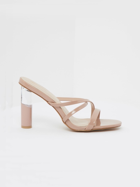 

shoexpress Women Peach-Coloured Solid Block Heels