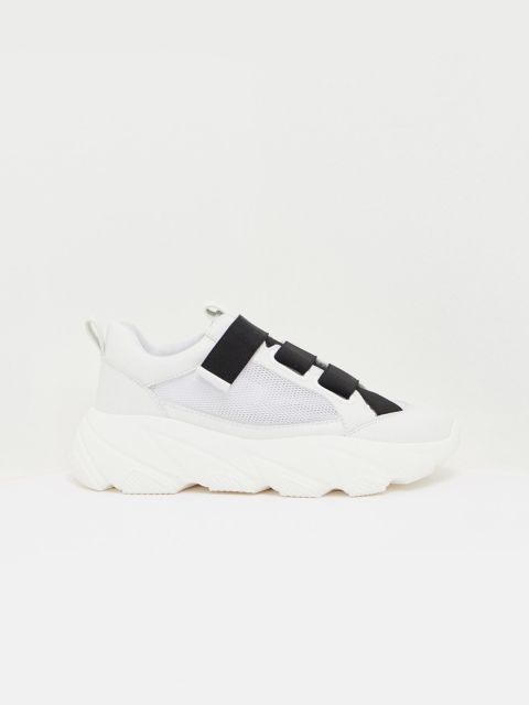 

shoexpress Women White Synthetic Running Shoes
