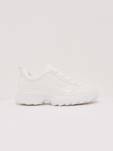 

shoexpress Women White Synthetic Running Shoes