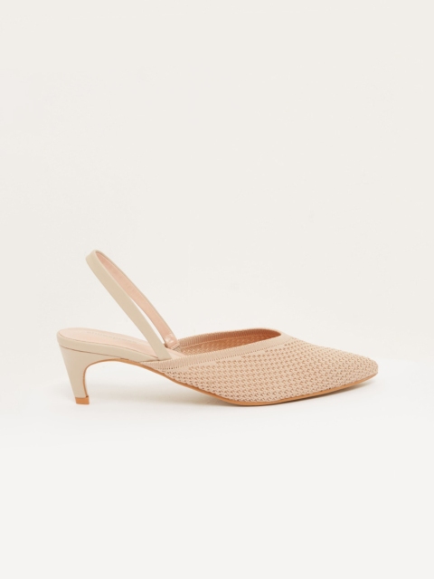 

shoexpress Women Peach-Coloured Woven Design Kitten Heels