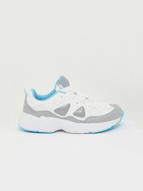 

shoexpress Women White Synthetic Running Shoes
