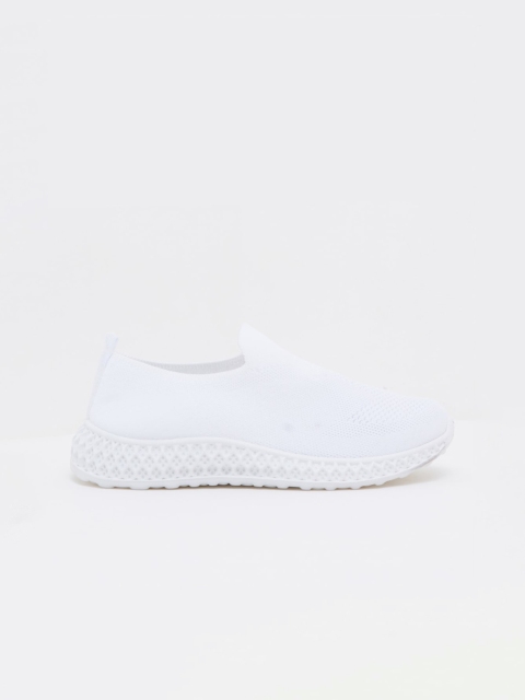 

shoexpress Women White Textile Running Shoes