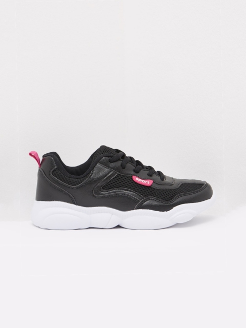 

shoexpress Women Black Synthetic Walking Shoes