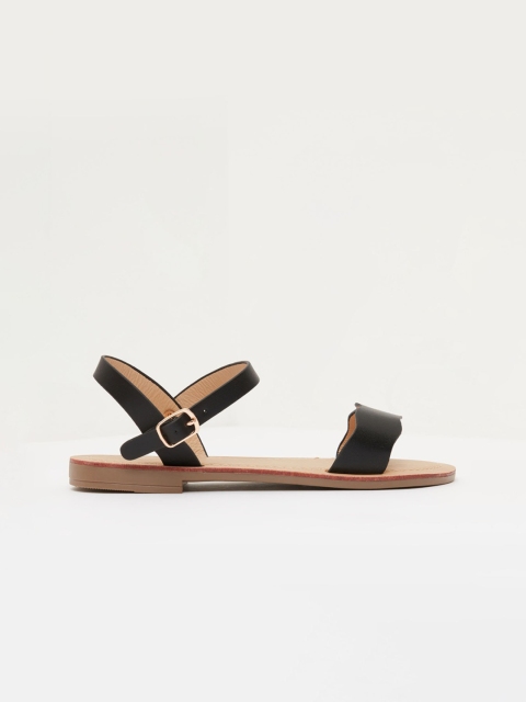 

shoexpress Women Black Solid Open Toe Flats