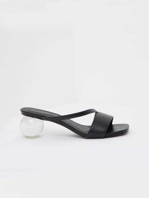 

shoexpress Women Black Solid Open Toe Kitten Heels