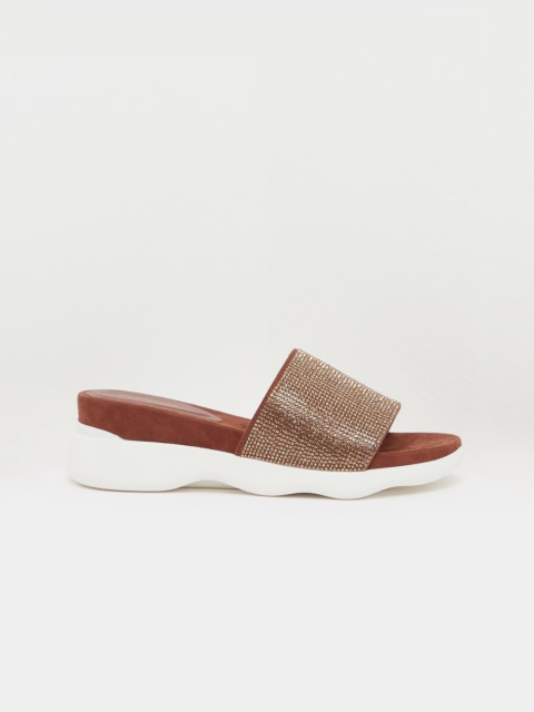 

shoexpress Women Brown Solid Sandals