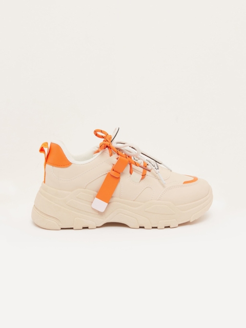 

shoexpress Women Beige Synthetic Running Shoes