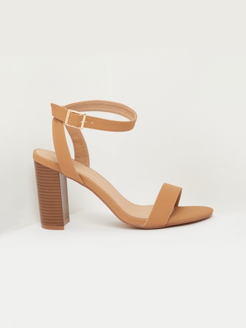 

shoexpress Women Beige Solid Block Heels