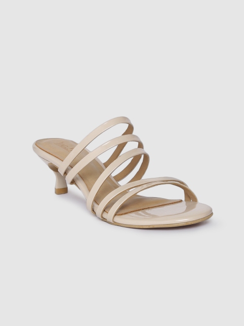 

Inc 5 Women Beige Solid Open Toe Heels