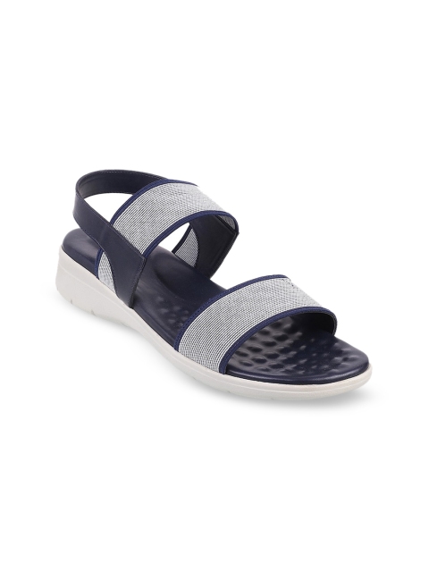 

Mochi Women Blue & White Colourblocked Heels