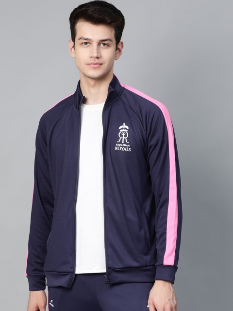 

Alcis Men Navy Blue Rajasthan Royals Solid Lightweight Sporty Jacket