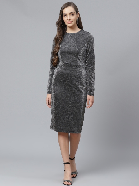 

Marks & Spencer Women Silver Solid Sheath Dress