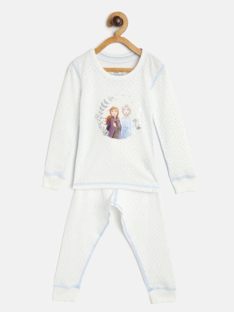 

Marks & Spencer Girls White & Blue Frozen Print Thermal Set