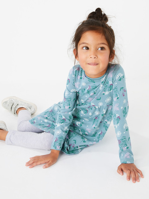 

Marks & Spencer Girls Blue Printed A-Line Dress