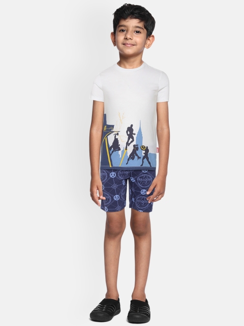 

Marks & Spencer Boys White & Blue Avengers Print Night suit