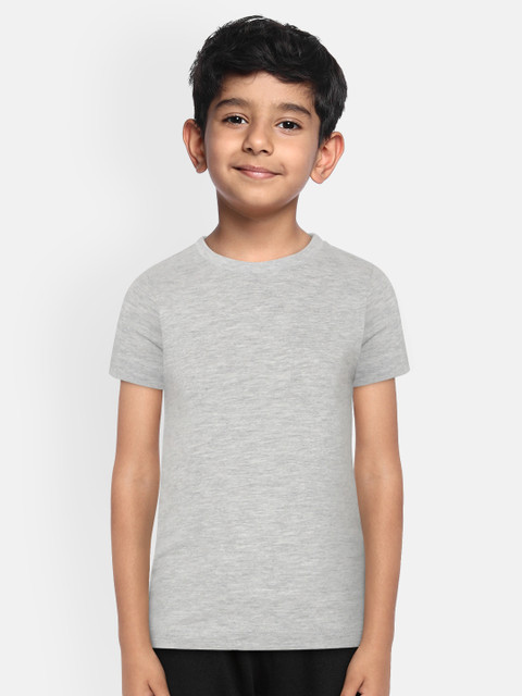 

Marks & Spencer Boys Grey Melange Solid Round Neck T-shirt