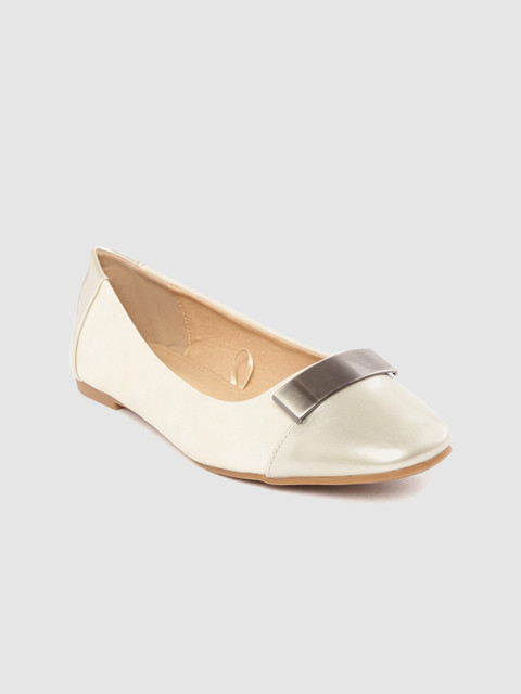 

Allen Solly Women Cream-Coloured Sheen Ballerinas