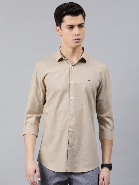 

Allen Solly Sport Men Khaki Slim Fit Self Design Casual Shirt