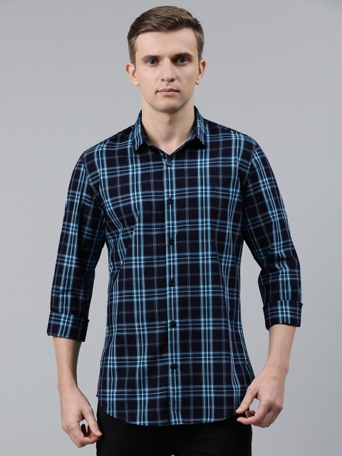 

Allen Solly Sport Men Navy Blue Slim Fit Checked Casual Shirt