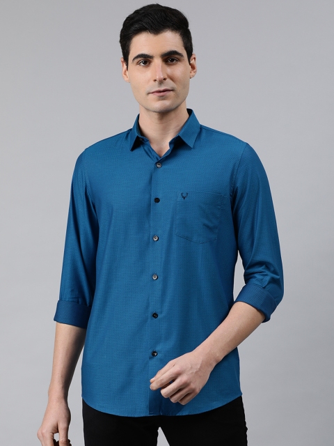 

Allen Solly Men Blue Slim Fit Textured Casual Shirt
