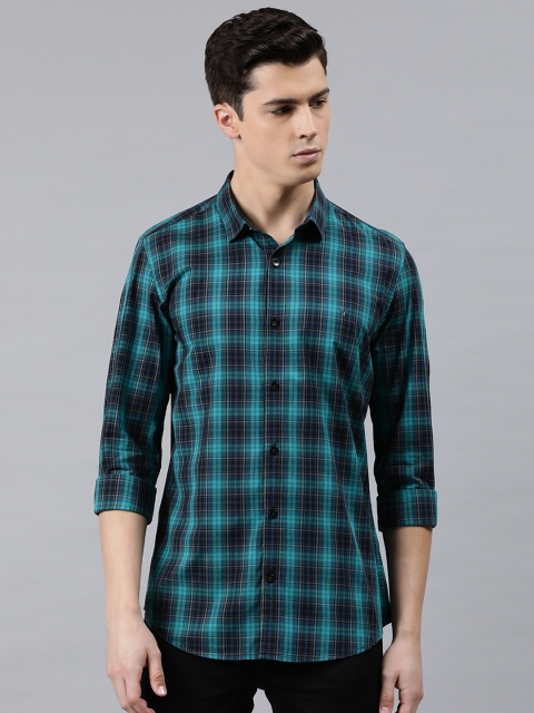 

Allen Solly Sport Men Black & Blue Slim Fit Checked Casual Shirt