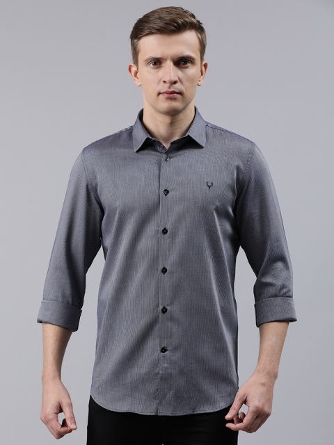 Allen Solly Sport Men Blue Slim Fit Self Design Casual Shirt