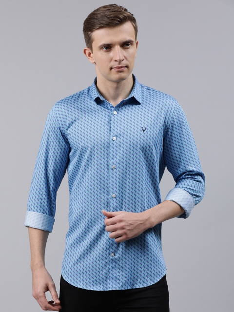 Allen Solly Sport Men Blue Slim Fit Printed Casual Shirt