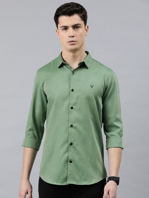 

Allen Solly Sport Men Green Slim Fit Self Design Casual Shirt