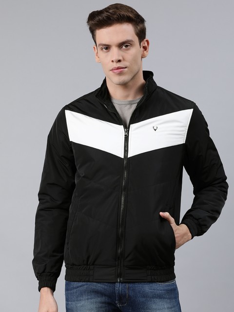 

Allen Solly Men Black & White Colourblocked Padded Jacket