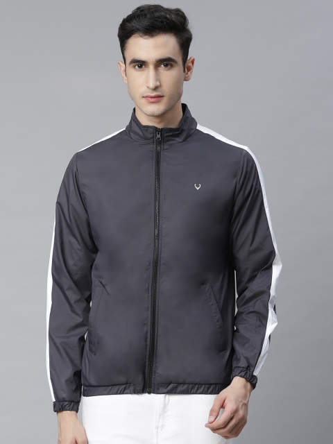 

Allen Solly Men Charcoal Grey Solid Lightweight Tailored Jacket