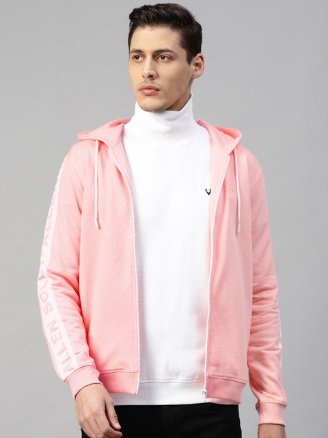 

Allen Solly Men Pink Solid Hooded Sweatshirt