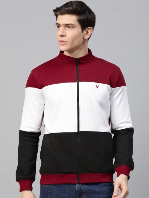 

Allen Solly Men Red & White Colourblocked Sweatshirt