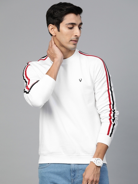 

Allen Solly Men White Solid Sweatshirt