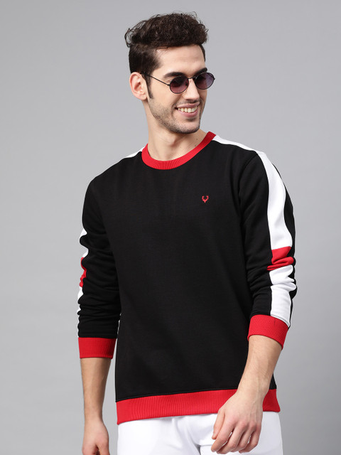 

Allen Solly Sport Men Black Solid Sweatshirt